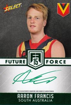 2015 Select Future Force - Green Signatures #FFGS10 Aaron Francis Front